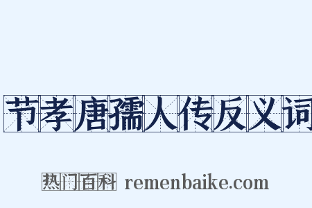 节孝唐孺人传反义词是什么意思的图片